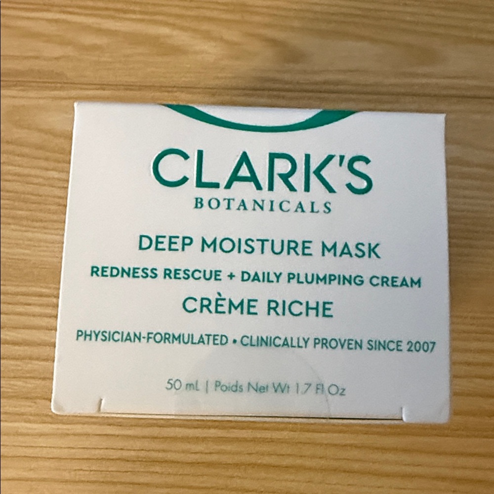 Clark's Botanicals Deep Moisture Mask Crème Riche Hydrating 50ml - NEW IN BOX** - Picture 2 of 7